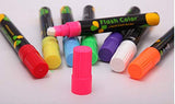 Liquid Chalk Markers - Fine Tip Markers 6mm - Pack of 8 Liquid Chalk Markers for Blackboards Glass Windows Plastic Ceramic - Washable Markers - Liquid Chalk Kids can use Chalkboard Markers Erasable