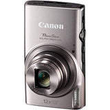 Canon PowerShot ELPH 360 HS (Silver) Digital Camera w/ 16 GB SD CARD