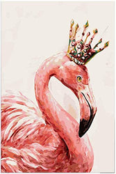 BENBO Pink Flamingo DIY 5D Diamond Painting Kit, 15.8x11.8In Full Drill Diamond Painting by Numbers Diamond Embroidery Kit Cross Stitch Rhinestone Embroidery Pictures Arts Craft for Home Decor