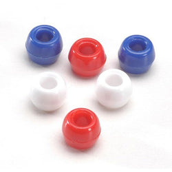 Bulk Buy: Darice DIY Crafts Pony Beads Acrylic Opaque Red, White and Blue 7mm 1 pound (3-Pack)