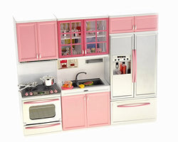 PowerTRC Modern Toy Kitchen - Battery Operated - Kitchen Playset - Perfect for Dolls
