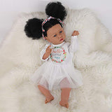 UCanaan Reborn Baby Dolls Lifelike 22 Inches Black Girls,Handmade Weighted Soft Body African American Dolls,Kids Gifts
