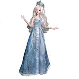 ICY Fortune Days 24 inch 1/3 Scale Queen Series Ball Jointed Doll BJD, with Exquisite Dress, 26 Movable Ball Joints, Lifelike Eyes, Best Gift for Kids 8 Age+ (White Queen - Icyer)