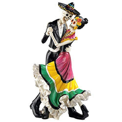 Design Toscano Zombie Skeleton Dancers Statue Day of The Dead, Full Color