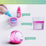 LET'S RESIN Alcohol Ink Set,24 Colors Opaque Alcohol Ink ,Self-Sinking Alcohol Ink, Pastel Alcohol-Based Color Pigment Ink for Epoxy Resin,Epoxy Resin Coloring (Each 0.35oz) Resin Ink Kit