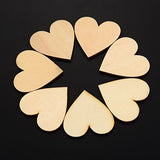 Outus 160 Pieces Christmas Blank Wood Heart Embellishments Wood Heart Slices for Wedding,