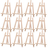 Tosnail 12 Pack 9" Art Easel Stand Tabletop Wooden Display Stand Photo Holder Display Stand for Artist, Students, Adults, Kids Painting