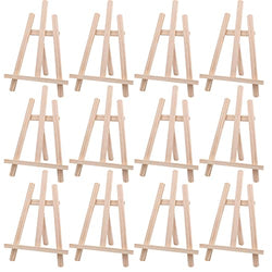 Tosnail 12 Pack 9" Art Easel Stand Tabletop Wooden Display Stand Photo Holder Display Stand for Artist, Students, Adults, Kids Painting