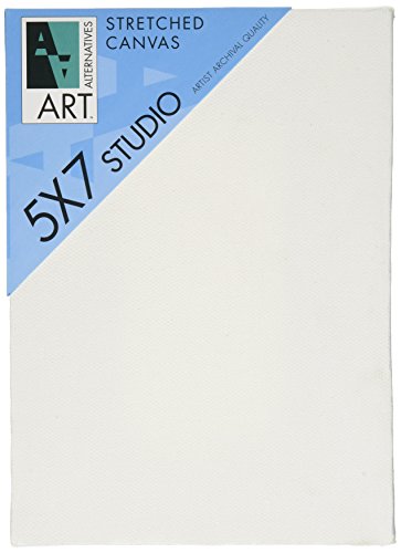 Art Alternatives 5 x 7 inch Pre-Stretched Studio Canvas (Pack of 5 Canvasses)