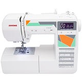 Janome MOD-50 Computerized Sewing Machine with 50 Built-In Stitches, 3 One-Step Buttonholes, Drop