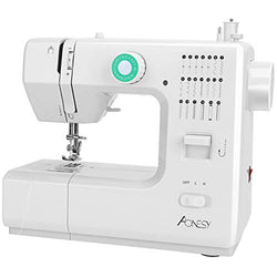 Aonesy Sewing Machine for Beginners, Lightweight, Full Featured, 20 Stitches 2 Speeds, Electric Small Sewing Machine with Foot Pedal, Automatic Winding for Cloth Girls Adults（Mint Green）