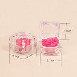 Handmade Preserved Fresh Flower Rose with Acrylic Crystal Ring Box ，a Gifts for