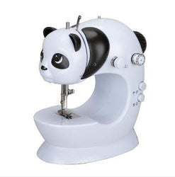 Panda Mini Sewing Machine Portable Sewing Machine with Foot Pedal Small Household Sewing Tool with Thread Cutter Double Speed Control Sewing Machine with Built-in Lighting Lamp for Beginners or Pros