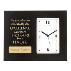 Things Remembered Personalized Excellence Motivational Clock with Engraving Included