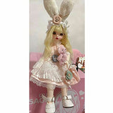 WELLVEUS 30cm 1/6 BJD Doll Lovely Girls Xmas Gift + Face Make Up Eyes Clothes Wig Shoes