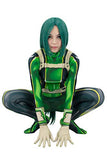 C-ZOFEK Women's Asui Tsuyu Froppy Cosplay Costume Green Bodysuit Jumpsuit (Medium)