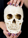 3D Skull Nail Art Charms EBANKU 40 PCS Halloween Nail Art Rhinestones Alloy Vintage Punk Nail Art Decorations Colorful Nail Jewelry for Halloween Nail Art DIY