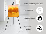 OUTNEE Easel Stand for Display Wedding Sign - 63" Foldable Easel Portable Artist Floor Easel - Easy Folding Telescopic Adjustable Art Poster Metal Stand (2 Pack)