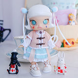 OB11 Size Costume 4.3 inches Body Clothes Hanfu Suit Molly,1/12 BJD Doll Clothes Figure Accessory (multicolored2)