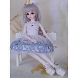 MEESock BJD Dolls Clothes Accessories, Sky Blue Lace Dress for 1/3 1/4 1/6 SD Dolls (No Doll),1/6