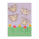Baker Ross FE594 Butterfly Mini Wooden Shapes - Pack of 72, Woodcrafts for Kids to Design, Paint, Decorate and Then Use for Embellishments or Card Crafts