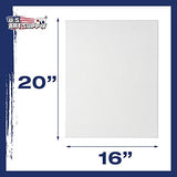 US Art Supply 16 x 20 inch Super Value Quality Acid Free Stretched Canvas 20-Pack - 3/4 Profile Primed Gesso (Super Value Pack of 20 Canvases)