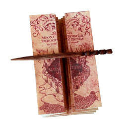 Miniature map and wand 1:6 scale magic document tiny detailed replica 2 inch