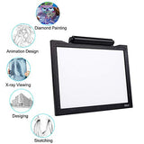 A4 Wireless LED Light Box for Tracing with Carrying Bag,Tracing Light Pad Battery or USB Port 5600 Lux LED Light Table,Gryiyi Tracing Light Boxes for Diamond Painting,Weeding Vinyl (Black & Carry Bag)