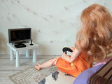 Miniature Playstation With Controller and Joystick, 1:6 scale Dollhouse Handmade