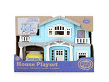 Green Toys House Playset, Blue - 10 Piece Pretend Play, Motor Skills, Language & Communication Kids Role Play Toy. No BPA, phthalates, PVC. Dishwasher Safe, Recycled Plastic, Made in USA.