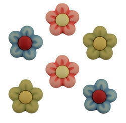 BaZooples Buttons-Multi Flowers by Buttons Galore
