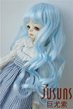 BJD Wig JD148 8-9inch 21-23CM Blend Blue Long Wave Vora 1/3 Synthetic Mohair BJD Wigs SD Doll Accessories
