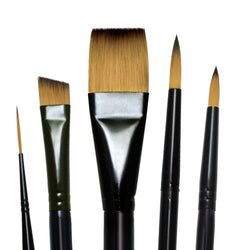 Majestic Royal and Langnickel Short Handle Paint Brush Set, Deluxe Watercolor, 5-Piece