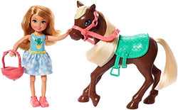 Barbie Club Chelsea Doll and Horse, 6-Inch Blonde, Wearing Fashion and Accessories, Gift for 3 to 7 Year Olds