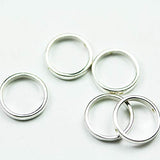4pcs 925 Sterling Silver Circle Bead Frames 10mm,8.5mm Inner Size, 2mm Thick, Hole 1mm - FDSSB0435