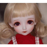 Fbestxie 1/6 BJD Doll 26CM /10.2Inch Height Ball Jointed SD Dolls Wig Shoes Clothes Hair Hat Eyes Makeup with Gift Box,A