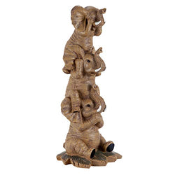 Design Toscano The Hear-No, See-No, Speak-No Evil Elephants Statue, Large 24 Inches, Full Color