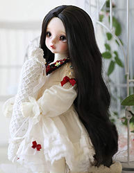 Clicked BJD Doll Centre Parting Curly Wig for 1/3 1/4 1/6 Dolls DIY Supplies Doll Making DIY Accessory,A,1/4