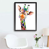 MXJSUA 5D Diamond Painting by Number Kit DIY Crystal Rhinestone Arts Craft Picture Supplies for Home Wall Decor,Giraffe - 11.8x15.7 inches