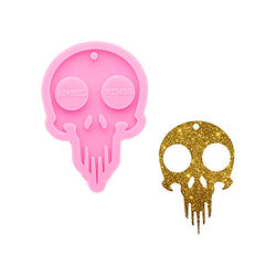 Super Shiny Skull Shape Resin Molds Keychain Silicone Molds Epoxy Molds for DIY Keychain Necklace Jewellery Making Craft