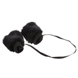 DYNWAVE BJD Doll Clothes Accessories, Handmade Plush Hat Gloves Bag 3PCS Outfit for 1/6 Blythe Azone Licca Dolls, Kids Girl Pretend Play Toy, Black