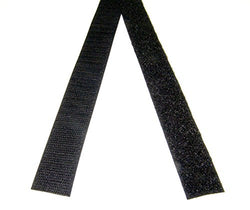 Velcro 1" inch, Hook & Pile Tape, Black, Sew-on Type, 12 inch Lengths Uncut