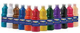 Prang Ready-to-Use Tempera Paint, 16-Ounce Bottles, Assorted Colors, 12 Count (21696)