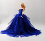 Cora Gu [Handmade Dress Fit for Doll Handmade Sapphire Blue Ball Gown/Princess Dress Fit for 12" Doll（Dolls' not Included