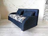 BJD Doll Sofa, Dollhouse Miniature Furniture 1/6 scale Handmade Modern Couch Prop