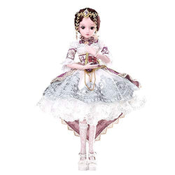 PSFS BJD Doll SD Doll 60cm/24inch，Princess Bride for Girl Gift and Dolls Collection Doll Life Like Soft Vinyl Silicone Doll (C)