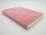 5.7 x 3.8 inches Notebook Handmade Soft Pink Fabric Cover, 192 lined Pages | Lay Flat Binding | Cream Paper, A6 Size
