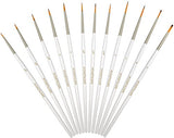 Detail Paint Brush Set - 12 Miniature Brushes for Fine Detailing & Art Painting - Acrylic,