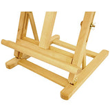 US Art Supply Medium 38-1/2" Tall Tabletop Adjustable H-Frame Wood Studio Artist Easel