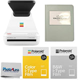 Polaroid Lab Instant Photo Printer + Polaroid Color i-Type Instant Film (8 Exposures) + Polaroid Instant Black & White Film (8 Exposures) + Leather Album + Cloth